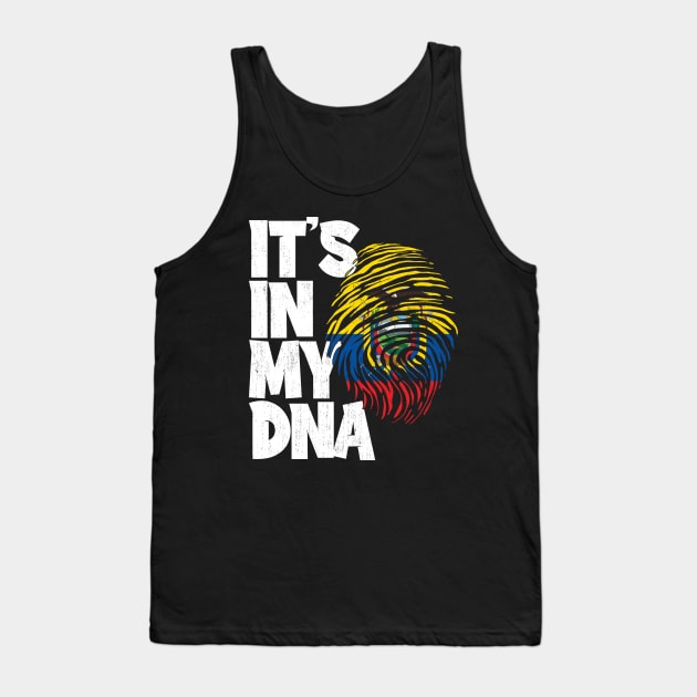 IT'S IN MY DNA Ecuador Flag Men Women Kids Tank Top by simonStufios